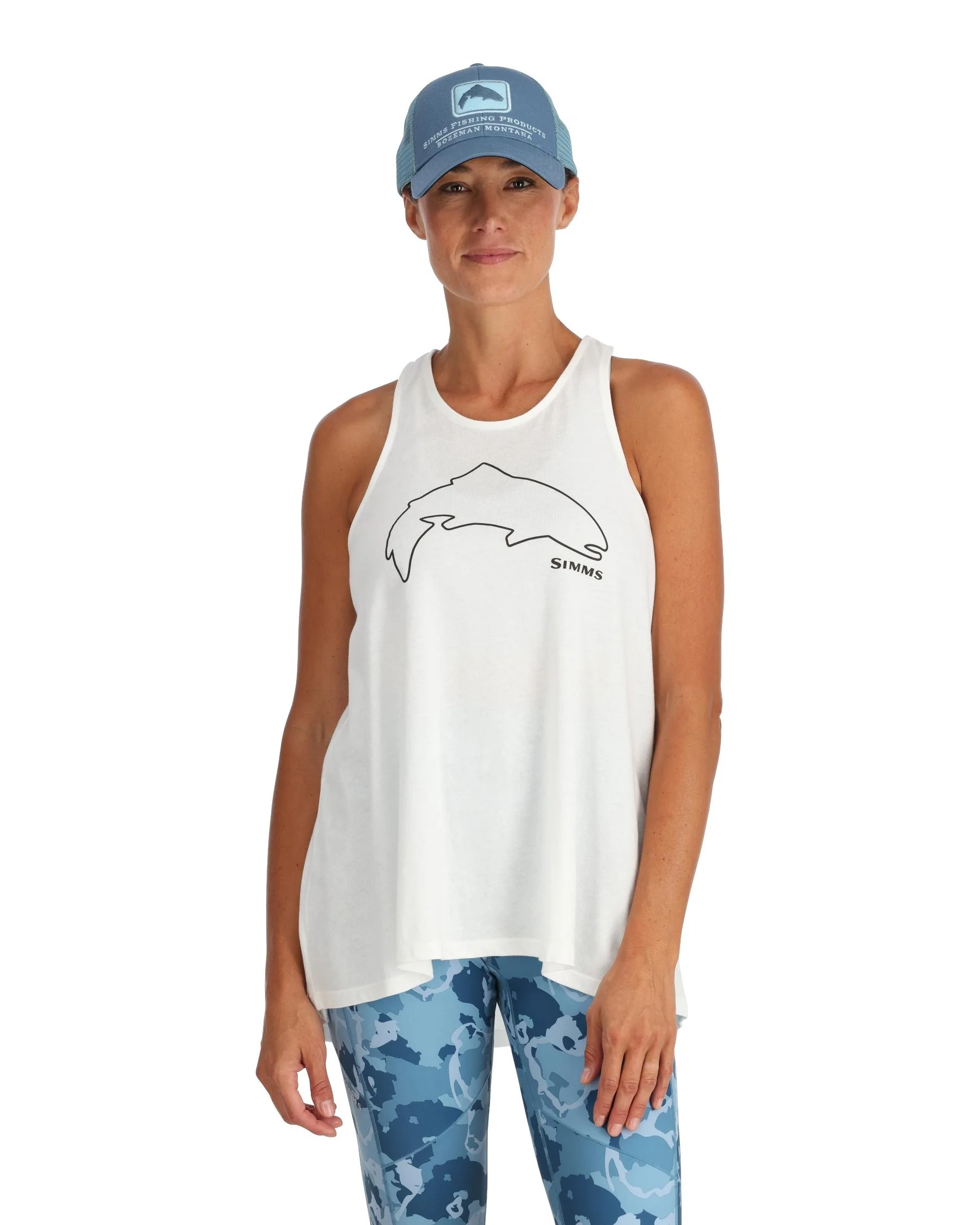 Women's Trout Outline Tank Top - Image 3