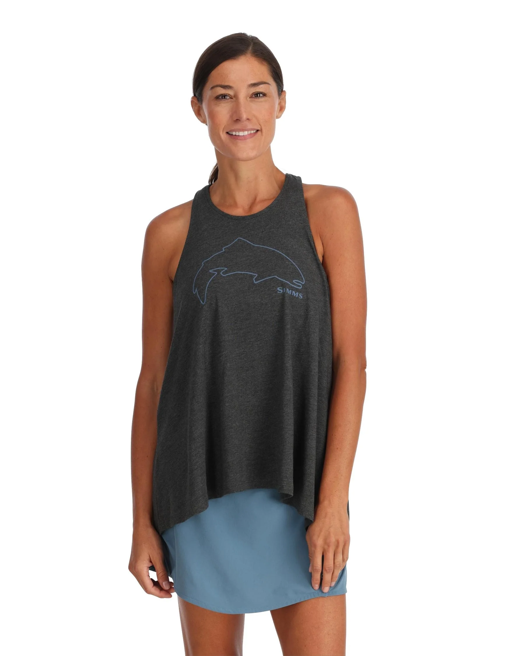 Women's Trout Outline Tank Top - Image 8